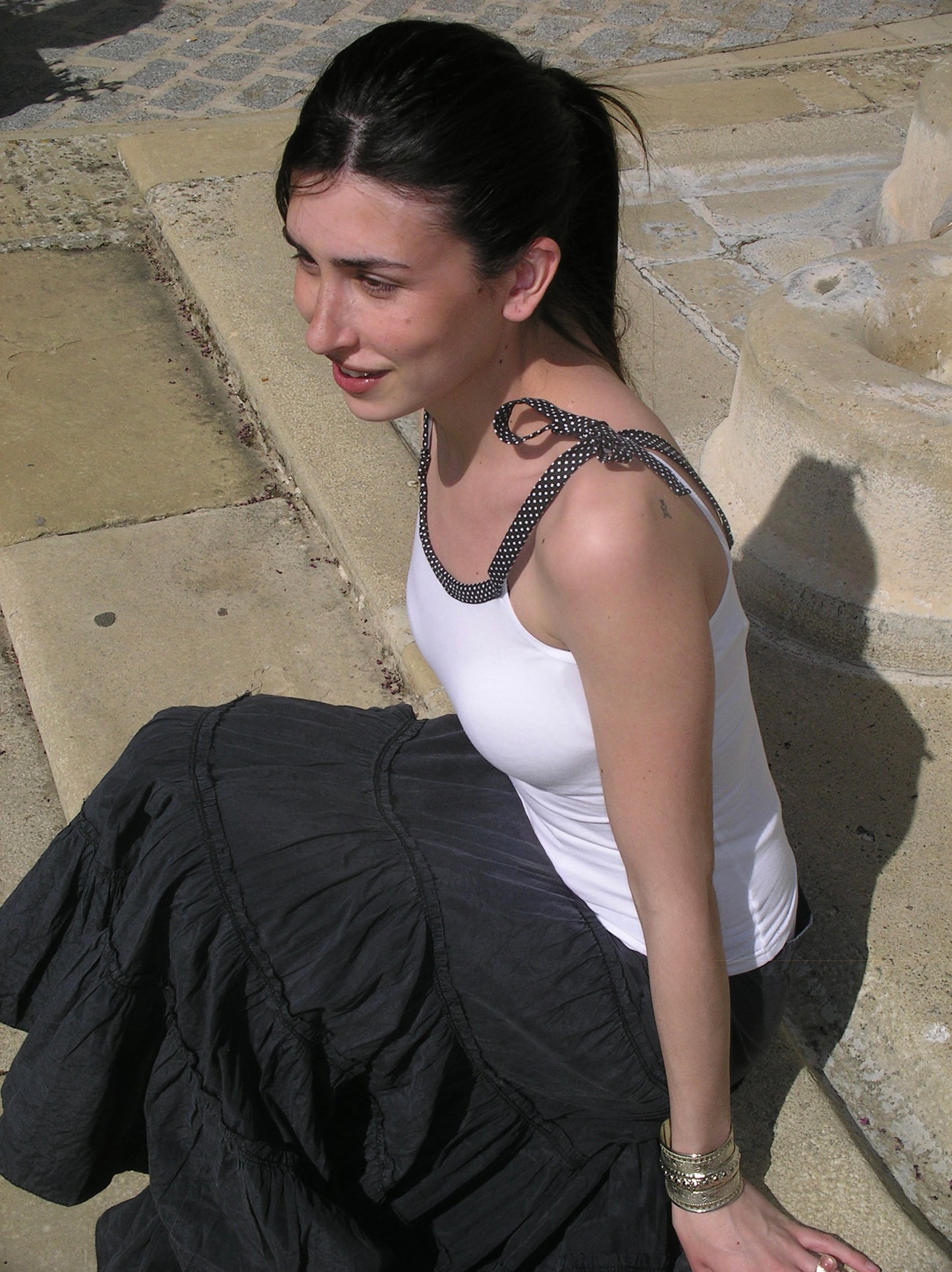 El Pueblo, Polka Dot top Black