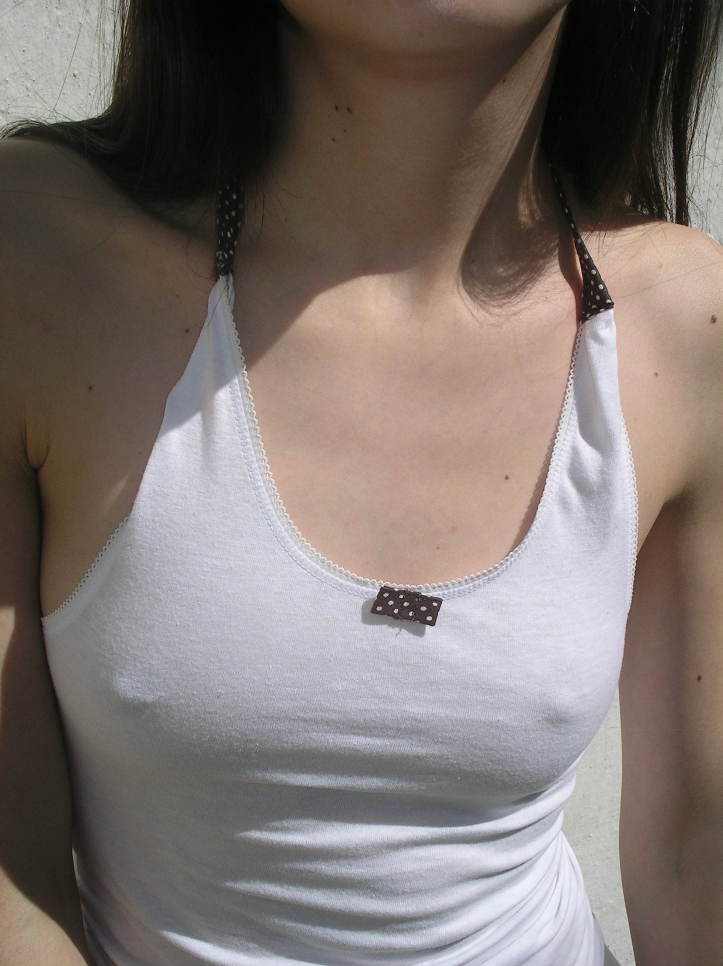 El Pueblo top polka dot, Brown