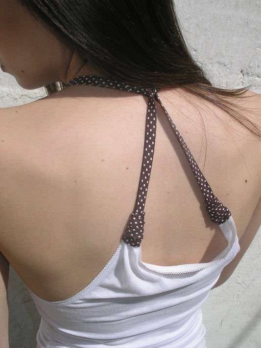 El Pueblo top polka dot, Brown